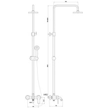 Душевая система Timo Polo SX-1100 chrome