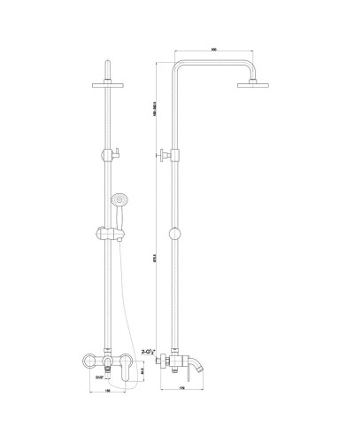 Душевая система Timo Polo SX-1100 chrome