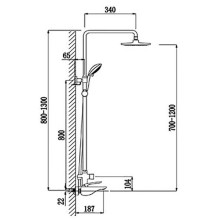 Душевая система 240 мм Timo Helmi SX-1070/00-16