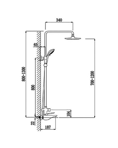 Душевая система Timo Helmi SX-1070/00-16 (712)