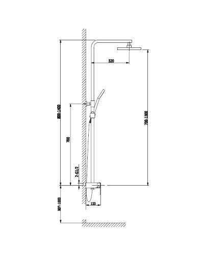 Душевая система 200 мм Timo Selene SX-1041/00