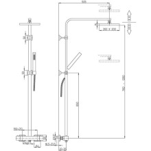Душевая система Paini Dax-R 84CR689TH2SQP1 Хром