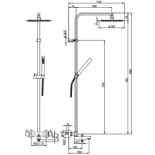 Душевая система Paini Cox 78CR687TH Хром