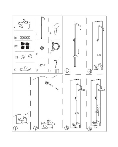 Душевая система Aquanet Passion R3 AF300-72-R-B 261838 Черная матовая