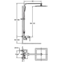 Душевая система Cezares CITY-F-CD-01 Хром