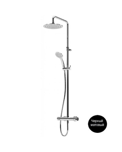 Душевая система Cezares LEAF-CDA-23-NOP Черная матовая