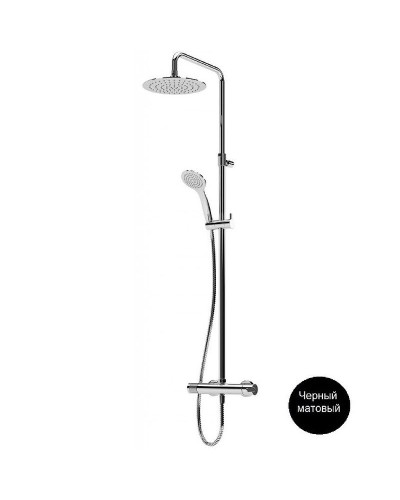 Душевая система Cezares LEAF-CDA-30-NOP Черная матовая