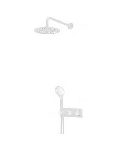Душевая система Cezares CZR-B-VDIM-T-BIO с термостатом Белая матовая