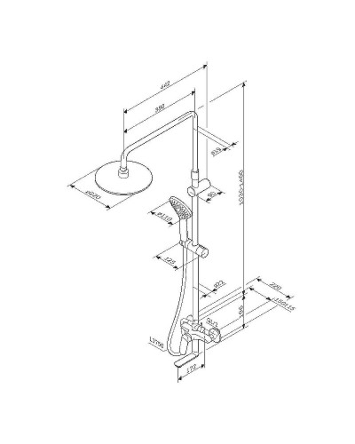 Душевая система AM.PM Sunny F0785C900 Хром