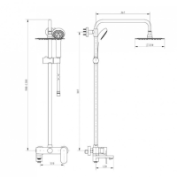 Душевая система RIMERO RM3033BL (Черный матовый)