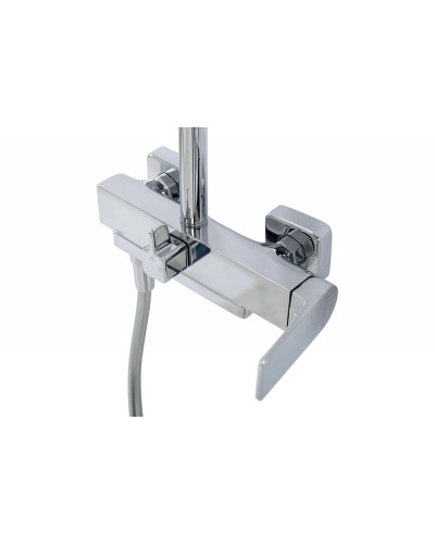 Душевая стойка со смесителем и изливом, верхним и ручным душем BelBagno ARDENTE-VSCM-CRM