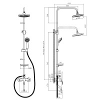 Душевая система Rossinka A35-46 Хром
