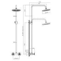 Душевая система Rossinka Q02-44 Хром