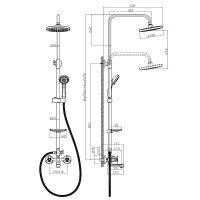 Душевая система Rossinka Q02-46 Хром