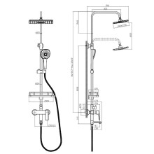 Душевая система Rossinka RS27-46 Хром