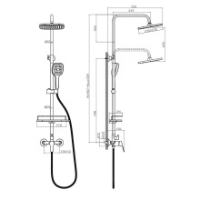 Душевая система Rossinka RS29-45 Хром