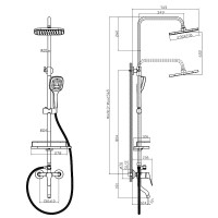 Душевая система Rossinka RS29-46 Хром