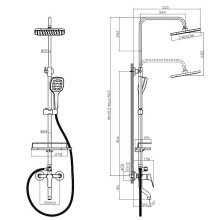 Душевая система Rossinka RS29-46 Хром