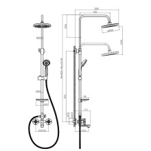 Душевая система Rossinka RS42-46 Хром
