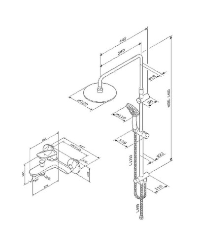 Душевая система AM.PM Sunny F40885C14 Хром