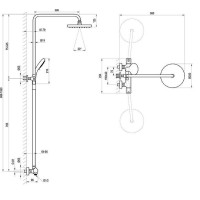 Душевая система Ravak Termo 100 TE 091.00/150 X070058 с термостатом Хром