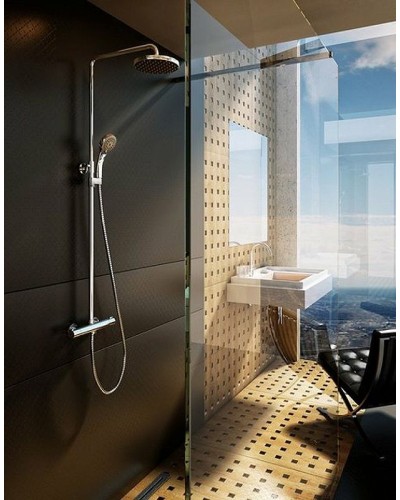 Душевая система Ravak Termo 100 TE 091.00/150 X070058 с термостатом Хром