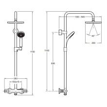 Душевая система Jacob Delafon July E5523-CP Хром