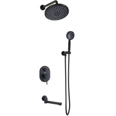 Душевая система Bronze de Luxe Scandi 14582B Черная матовая