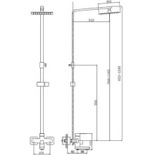 Душевая система Haiba HB24803 Нержавеющая сталь