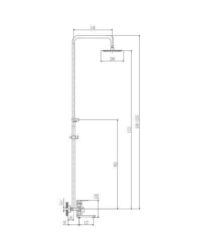 Душевая система Haiba HB24806 Хром