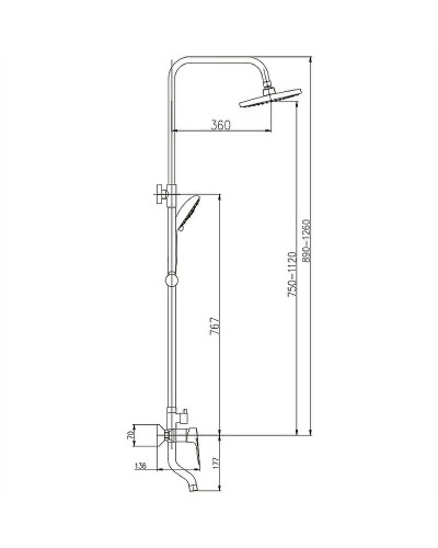 Душевая система Haiba HB2414 Хром