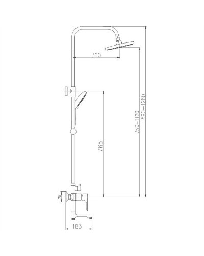 Душевая система Haiba HB2415 Хром