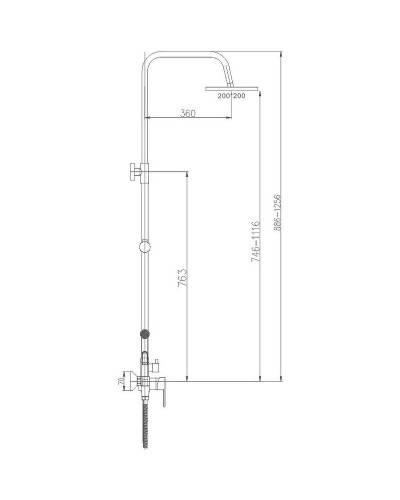 Душевая система Haiba HB2416 Хром
