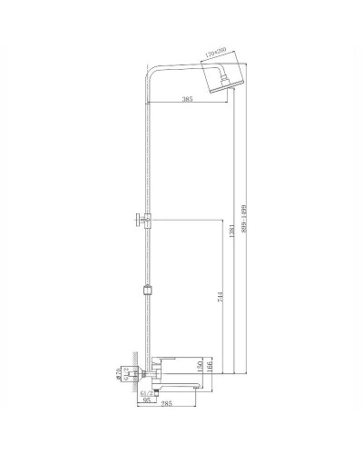 Душевая система Haiba HB2424 Хром