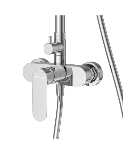 Душевая стойка со смесителем, верхним и ручным душем CEZARES STYLUS-CD-01