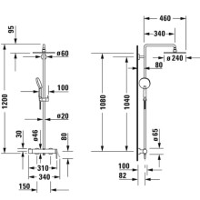Душевая система Duravit C.1 C14280007010