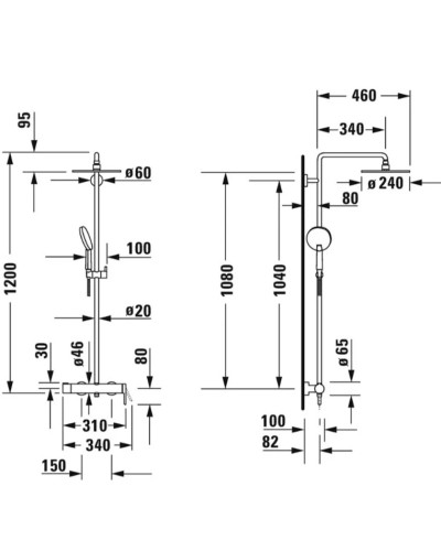 Душевая система Duravit C.1 C14280007010