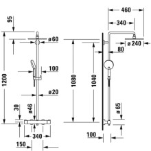 Душевая система Duravit C.1 C14280008010