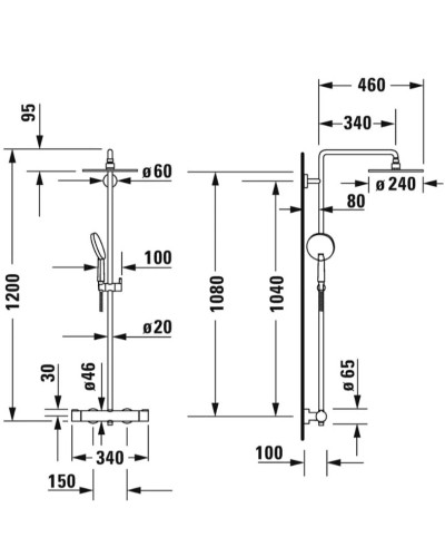Душевая система Duravit C.1 C14280008010