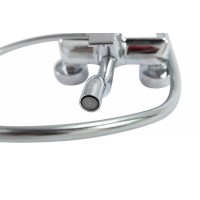 Душевая стойка со смесителем и изливом, верхним и ручным душем BelBagno AURORA-VSCM-CRM