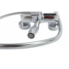 Душевая стойка со смесителем и изливом, верхним и ручным душем BelBagno AURORA-VSCM-CRM