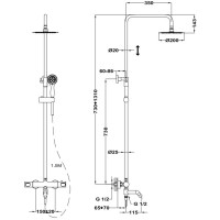 Душевая система 200 мм Teka Manacor 841480200