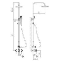 Душевая система Milacio Baroque MC.103.1SL Серебро