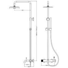 Душевая система Boheme Uno 468-G Золото