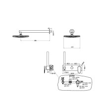 Душевая система Boheme Spectre 454-B Черная матовая