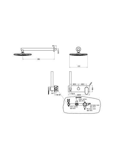 Душевая система Boheme Spectre 454-B Черная матовая