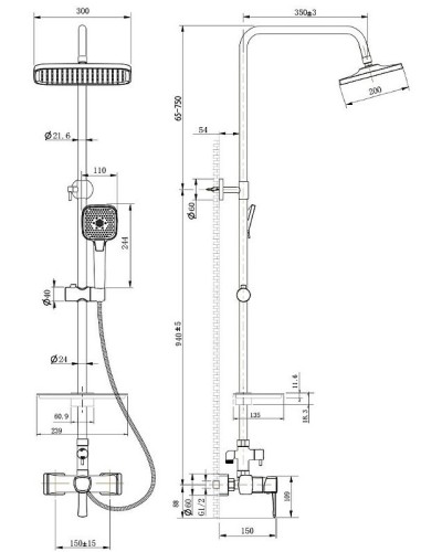 Душевая система Lemark Evitta LM0560C Хром