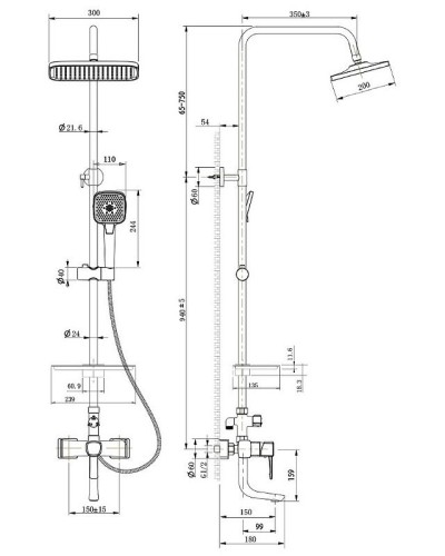Душевая система Lemark Evitta LM0562C Хром