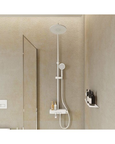Душевая система Iddis Shelfy SHEWTBTi06 Белая матовая