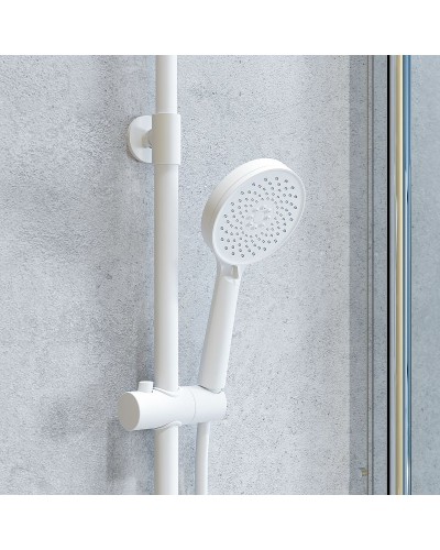 Душевая система Iddis Shelfy SHEWTBTi06 Белая матовая